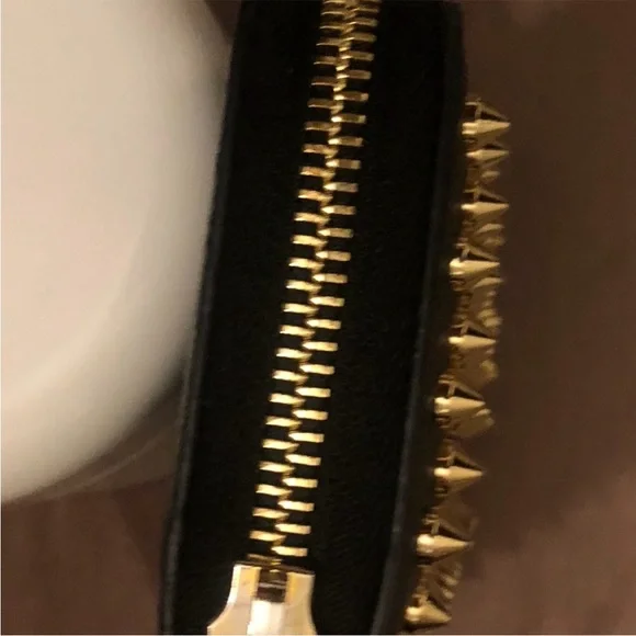 Christian Louboutin Black Wallet with Gold Studs - Picture 3 of 6